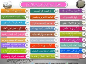 بعض أسباب الردة عن دين الإسلام
